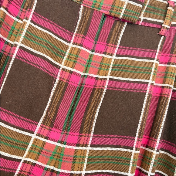 Dressed in LALA Plaid Wide-Leg Pants Pink and Brown - Picture 5 of 5